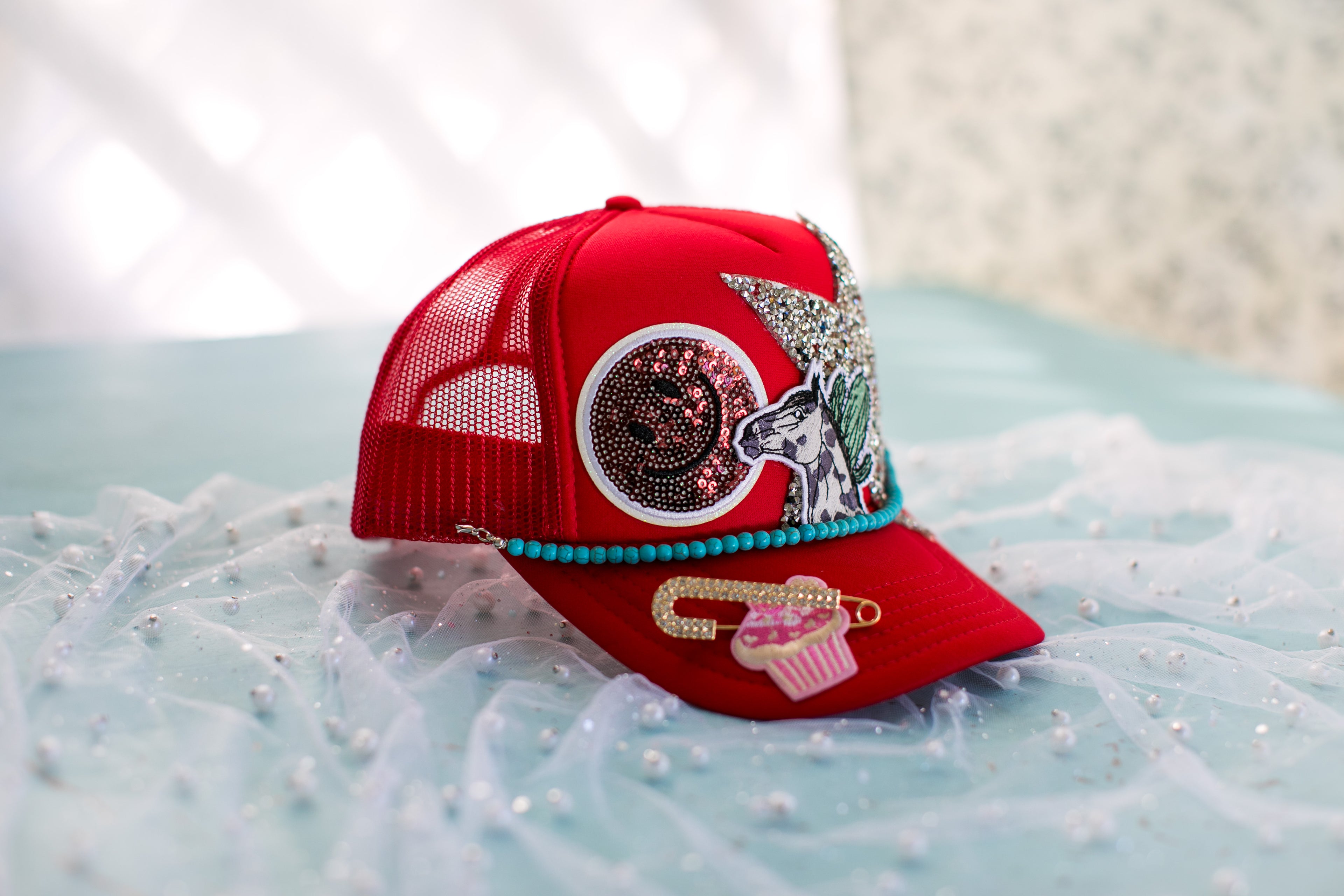 Red Trucker Hat ONE OF A KIND