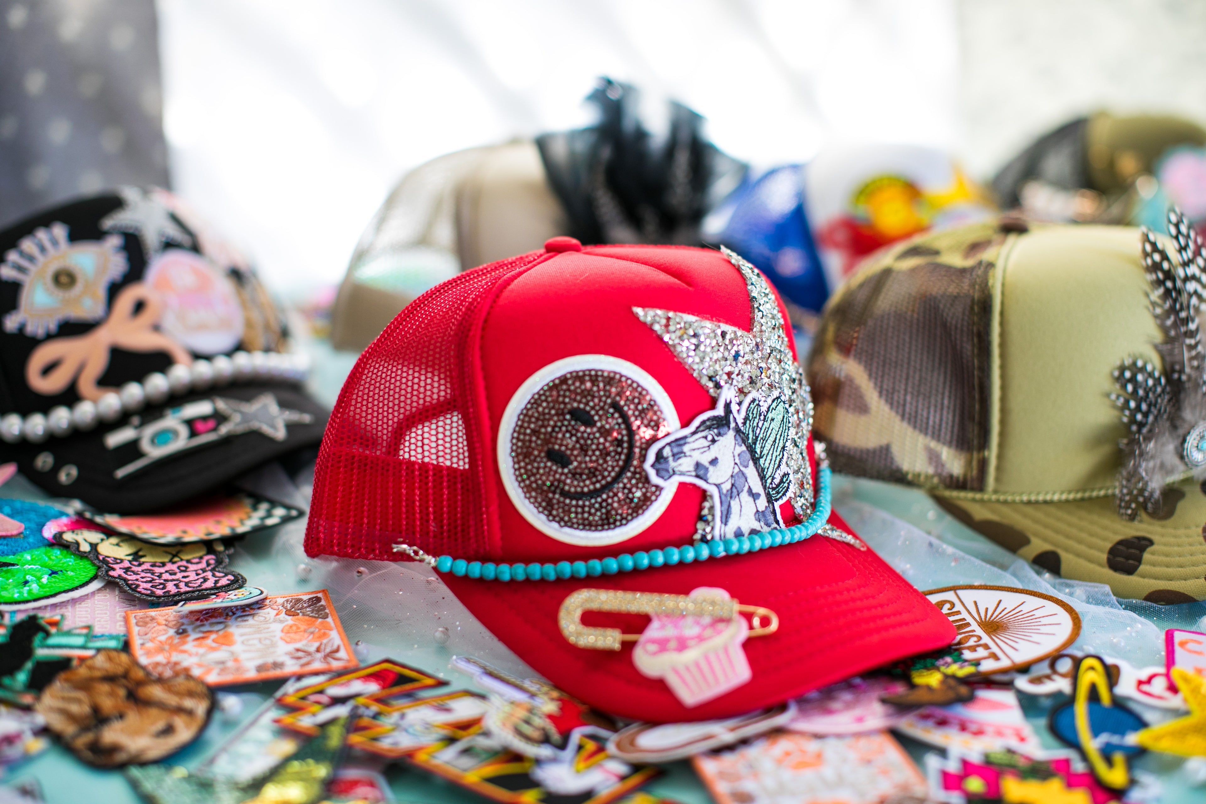 Red Trucker Hat ONE OF A KIND