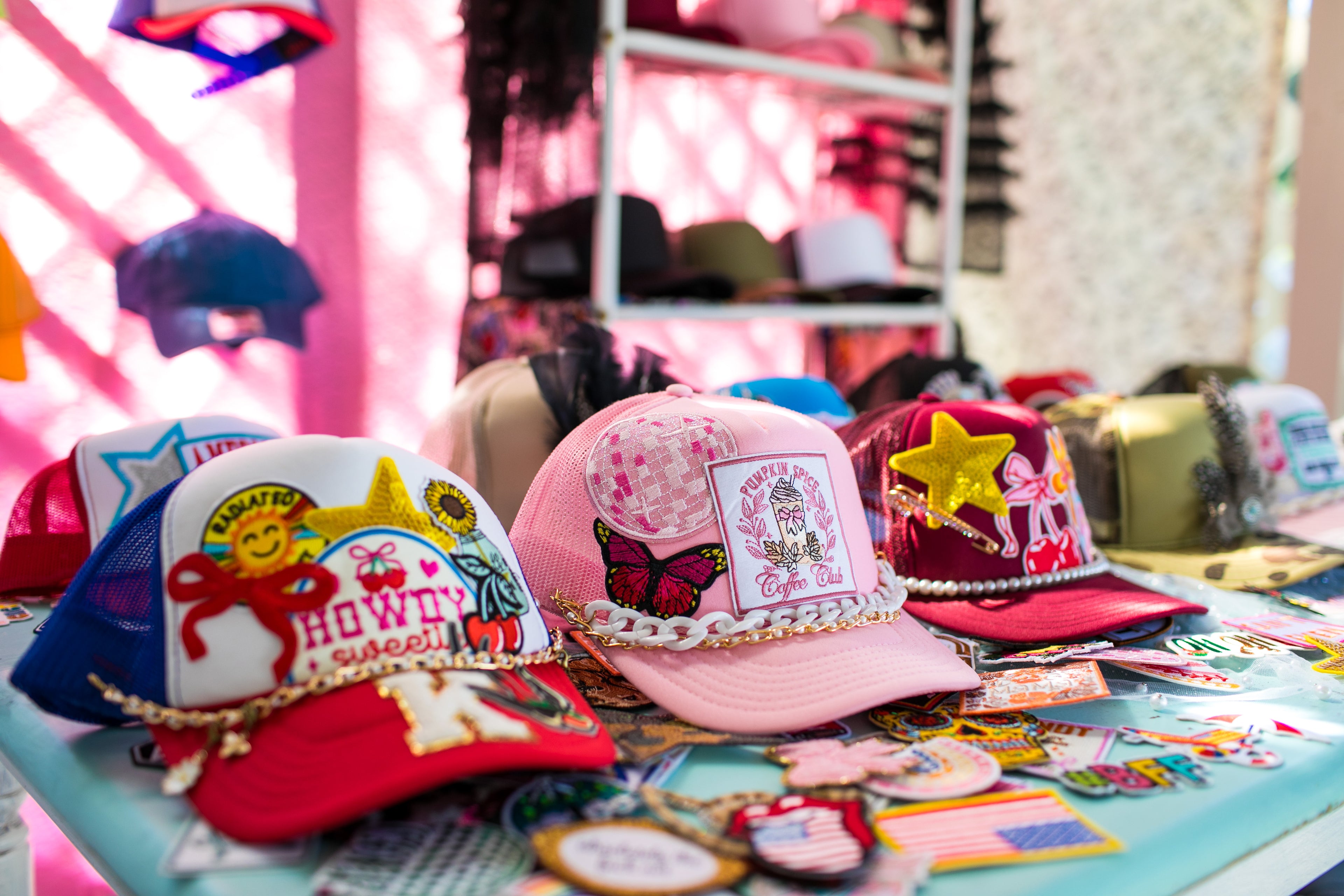 Pumpkin Spice Pink Hat ONE OF A KIND