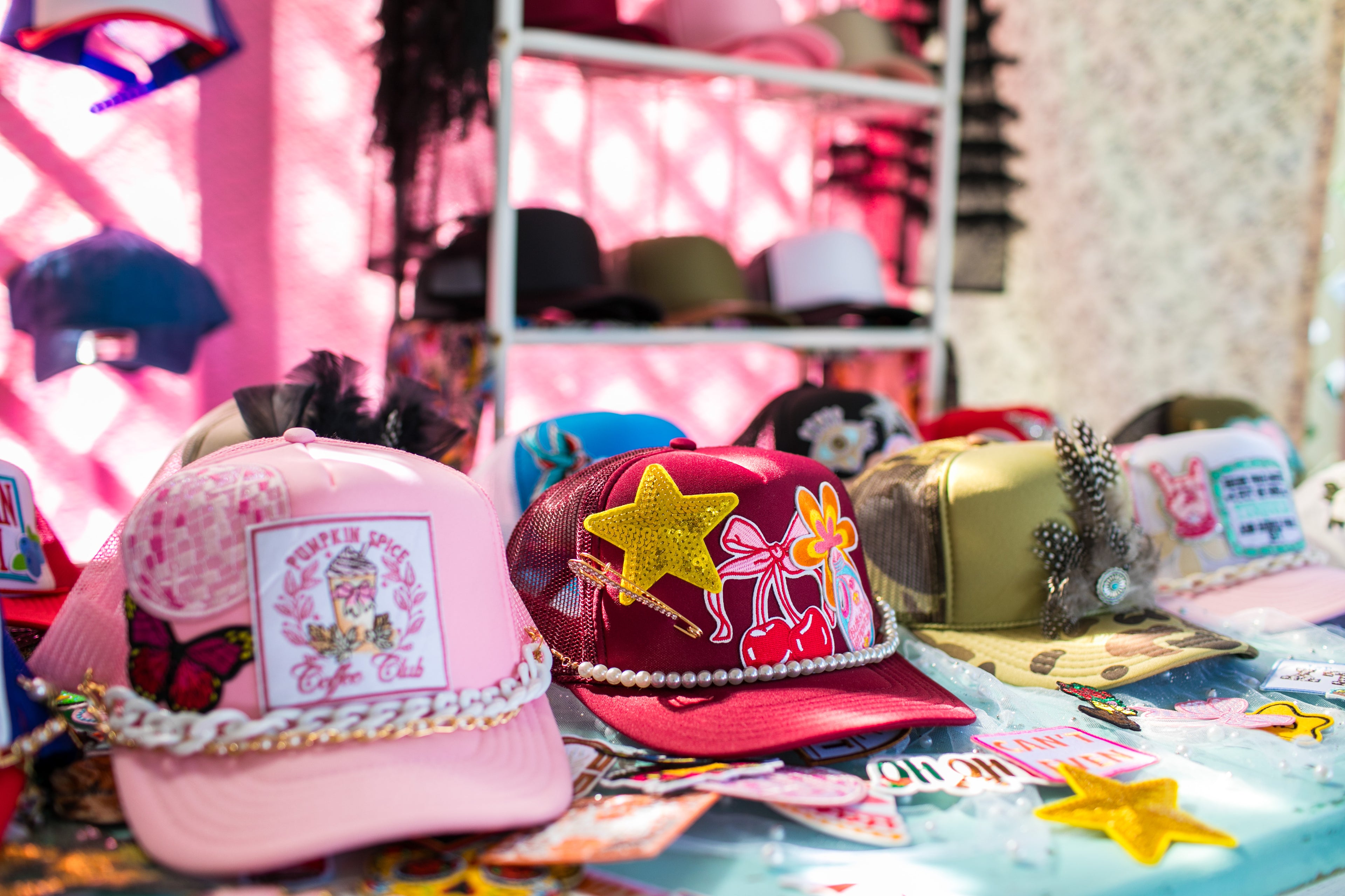 Pumpkin Spice Pink Hat ONE OF A KIND