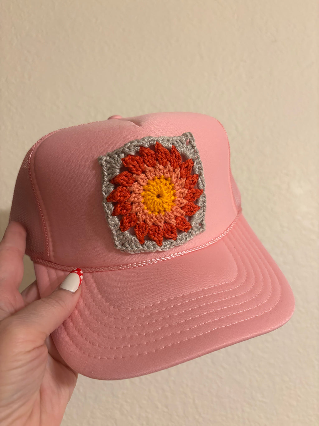 Radiant Crochet Pink Trucker Hat