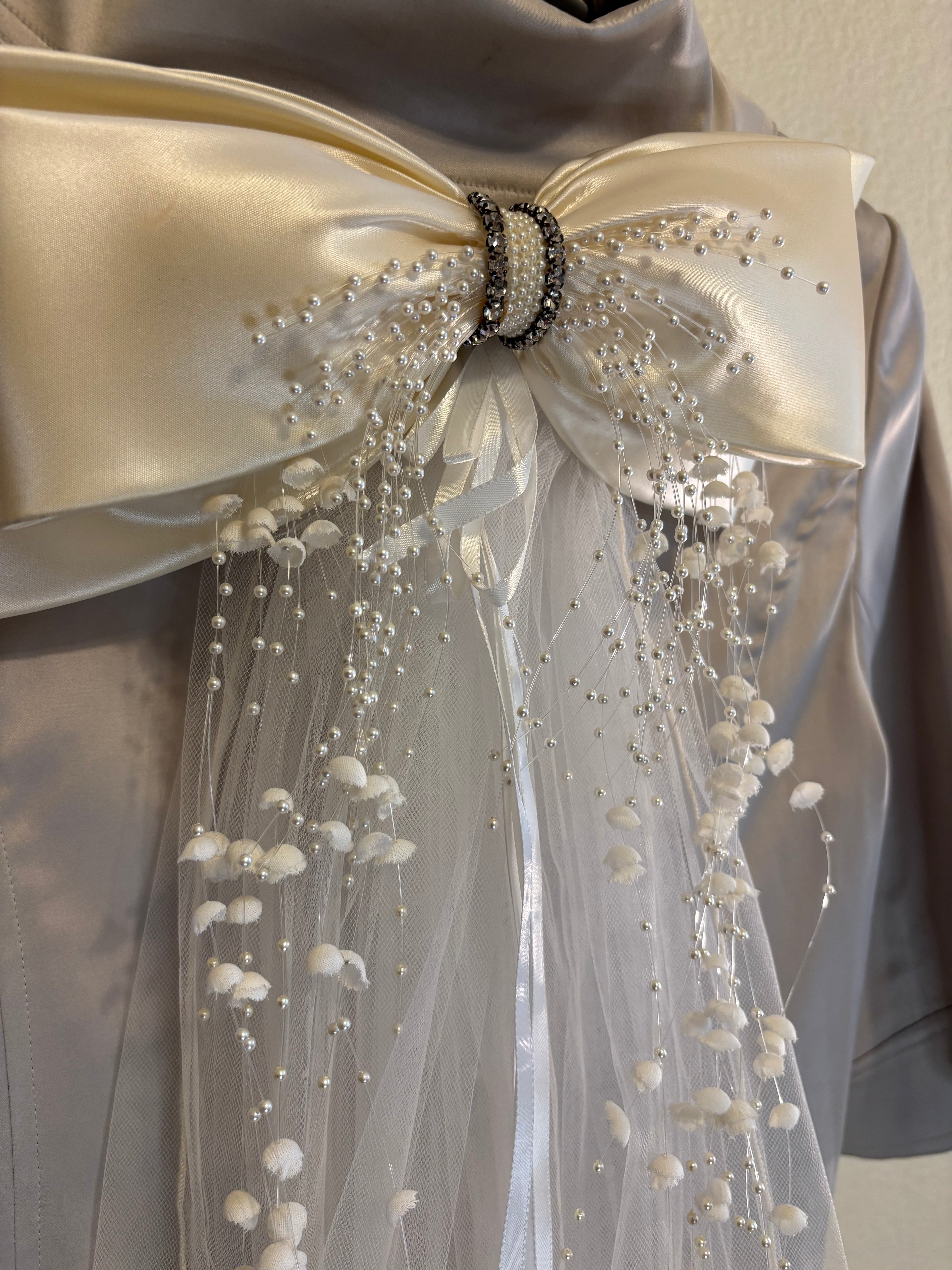 Bridal Queen Jacket with attached Veil