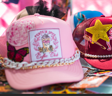 Pumpkin Spice Pink Hat ONE OF A KIND