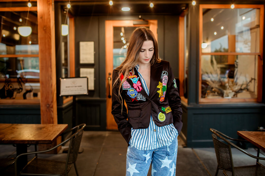 Race Car Driver Satin Black Jacket