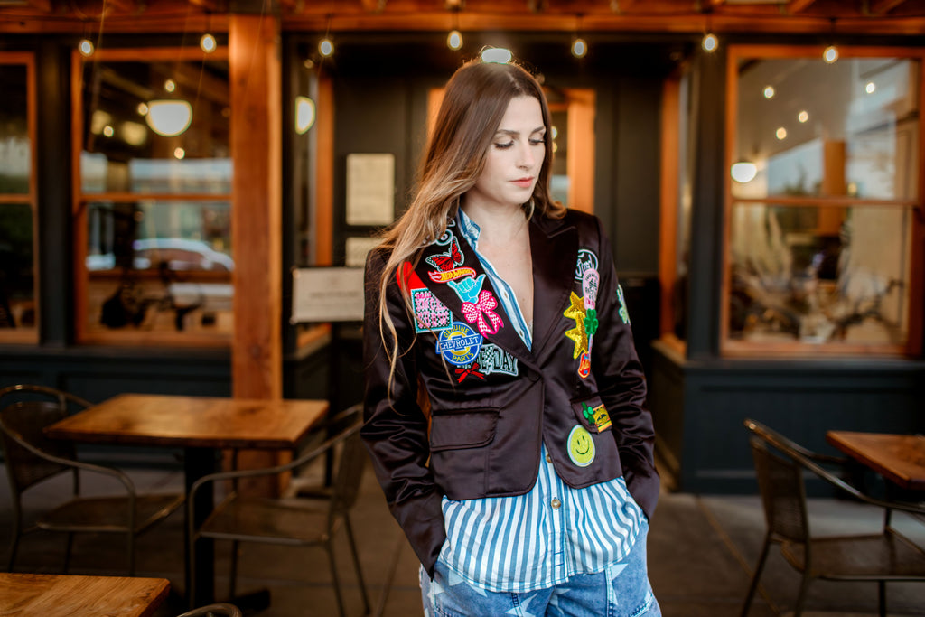 Race Car Driver Satin Black Jacket