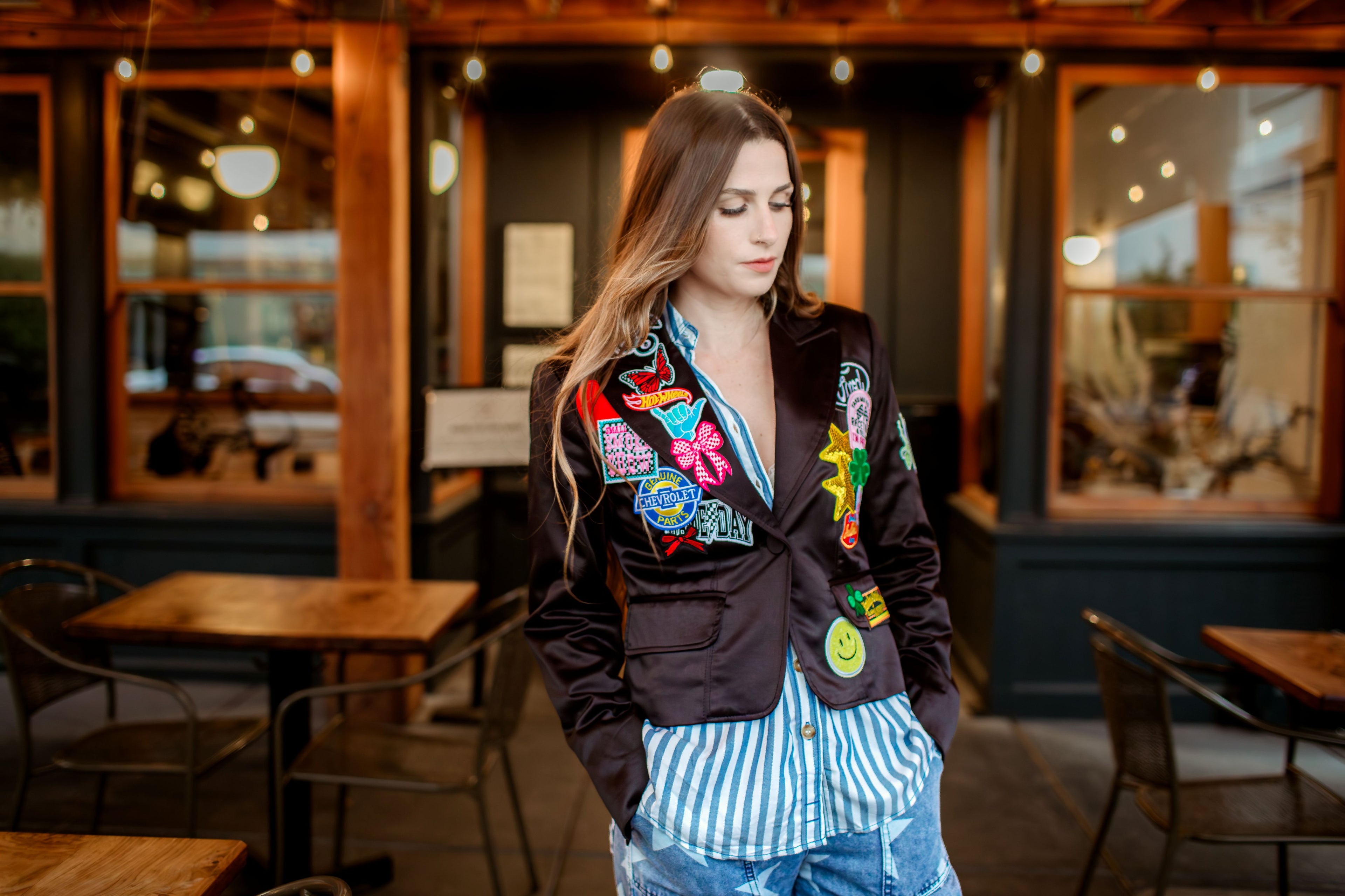 Race Car Driver Satin Black Jacket